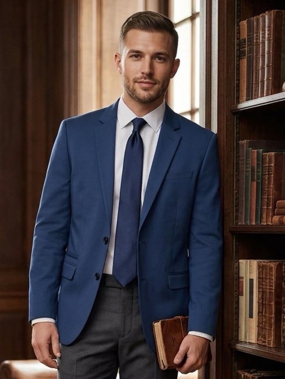 Express Men's Slim Fit Photographer Blazer Suit Jacket Blue Size 40R